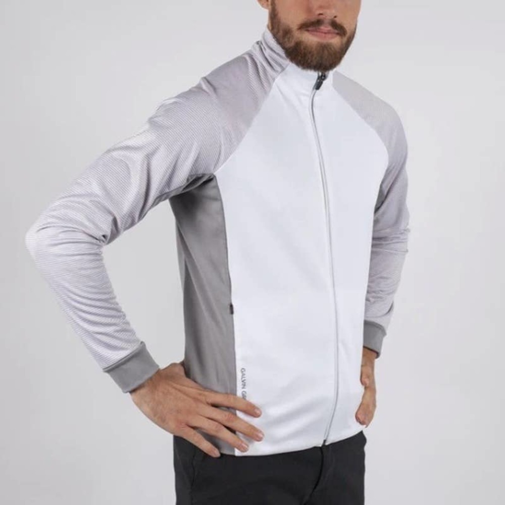 GALVIN GREEN Dominic white & gray full zip active golf jacket men’s size medium